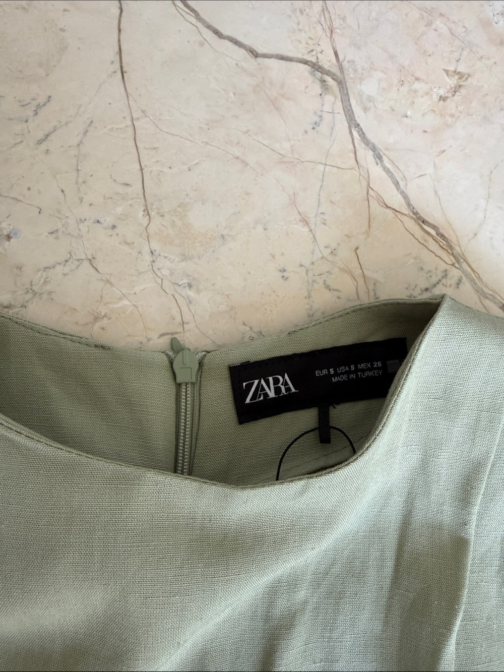 Zara Mint Green Midi Dress with Ring Cutout - Picture 3 of 4
